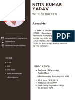 White and Brown Graphic Designer Resume