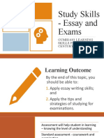 Topic 2 - Study Skills - Essay and Exams 