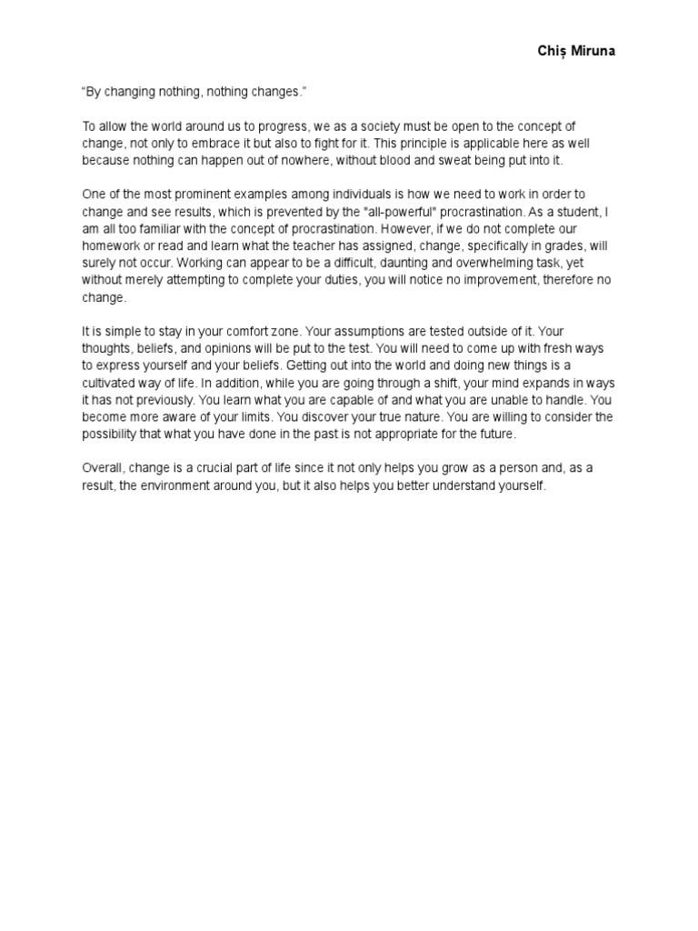 Embracing Change for Personal Growth | PDF