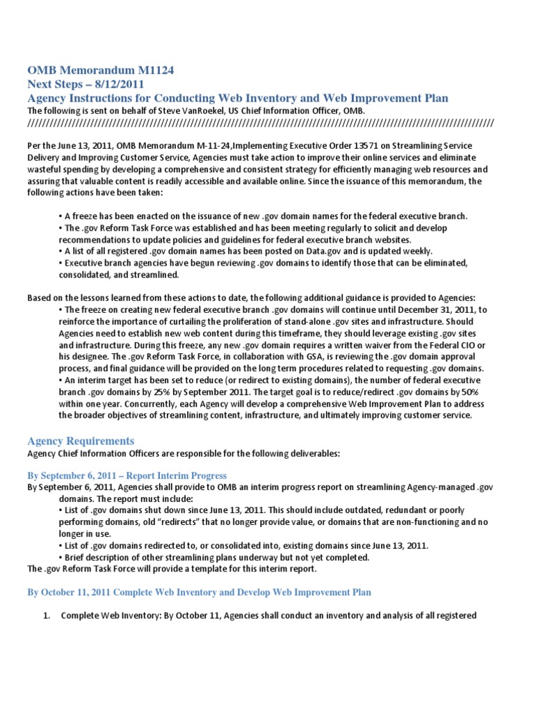Web Reform Guidance and Instructions | PDF | Domain Name | World Wide Web