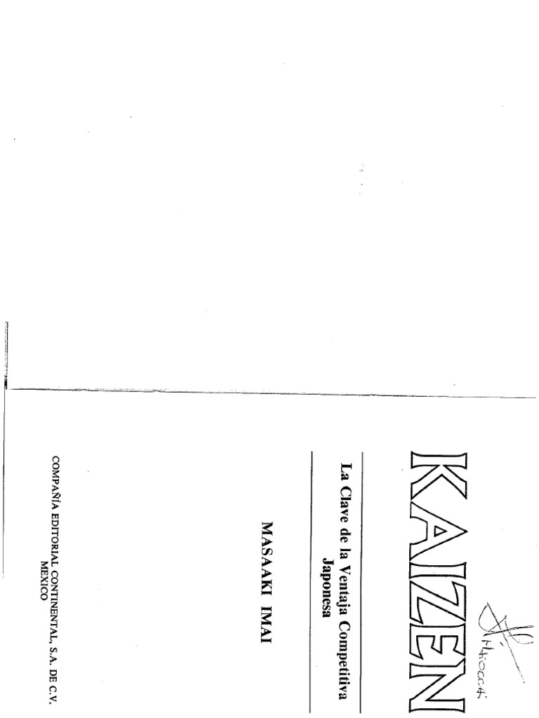 KAIZEN La Clave de La Ventaja Competitiva Japonesa | PDF