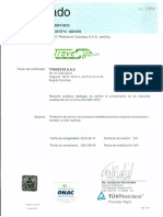 Certificacion de Calidad Iso 9001 2015 Carta y A Clor