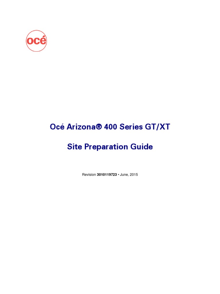 Oce Arizona 400 Site Preparation Guide Rev3010119723 PDF Computer Network Electrical