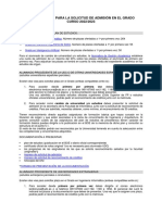 INSTRUCIÓNS PARA SOLICITAR A ADMISIÓN NO GRAO (Castellano)