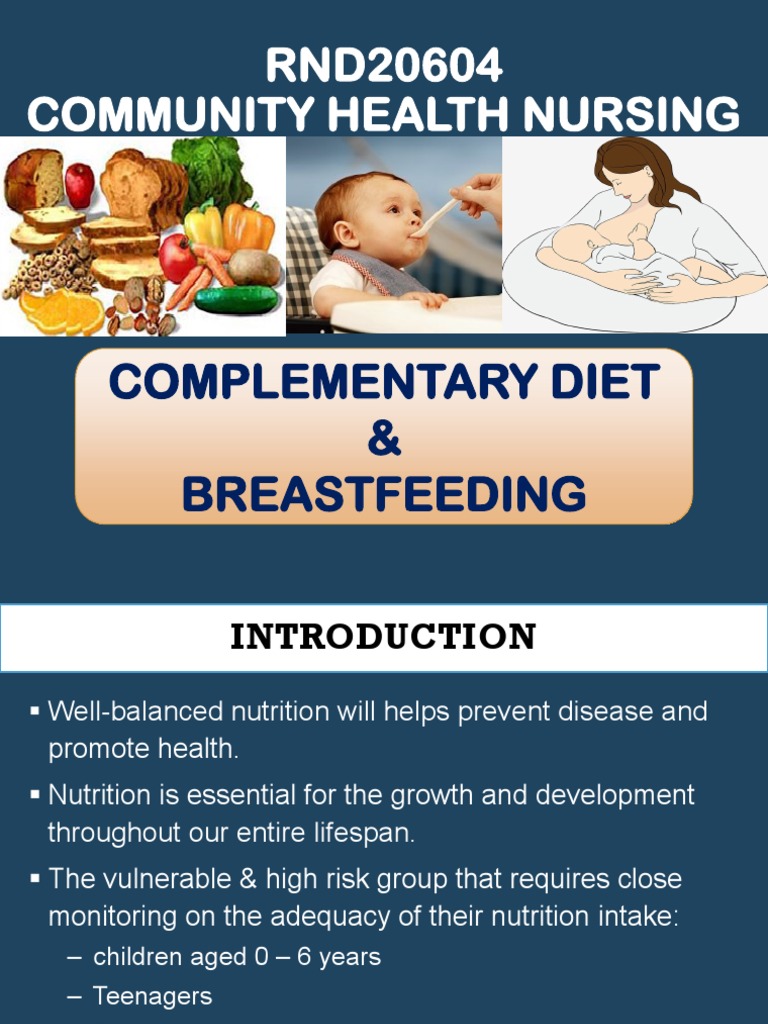 l4 Complementary Diet PDF Breastfeeding Breast Milk
