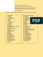 Unit 1 - Pronunciation Practice - List of Selected Words