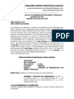 Modelo de Demanda Civil de Indemnizacion Por Danos y Perjuicios