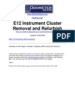 E12 Cluster Removal and Odometer Repair