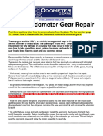Saturn Odometer Gear Replacement