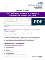 Iron Levels in Pregnancy and After Childbirth January 2018