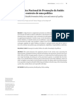 2015 - SILVA, Patrícia Ferrás Araújo Da - A Política Nacional de Promoção Da Saúde - Texto e Contexto de Uma Política