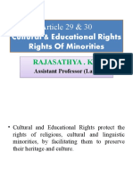 Cultural & Educational Rights of Minorities