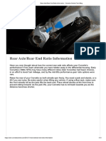 Rear Axle - Rear End Ratio Information