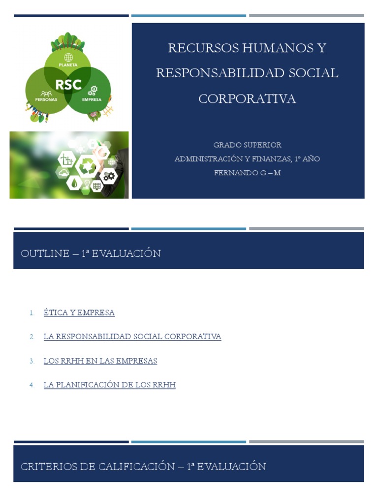 Recursos Humanos y RSC en Empresas | PDF | Responsabilidad social ...