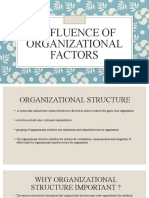 Influence of Organizational Factors