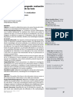 Gonzales Et Al. La Investigación en El Pregrado. Evaluación de Su Calidad A Través de Las Tesis 2019