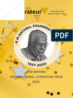 K M Anthru Award Litterateur RW August 2022