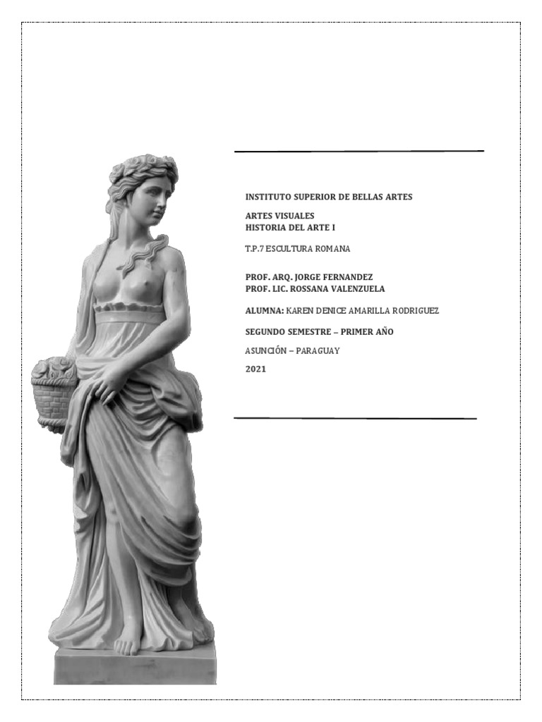 T.P.7 Escultura Romana Denice Amarilla PDF Escultura imperio Romano