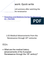 1.02 Medical Advances Form 16th To 19th Centuries