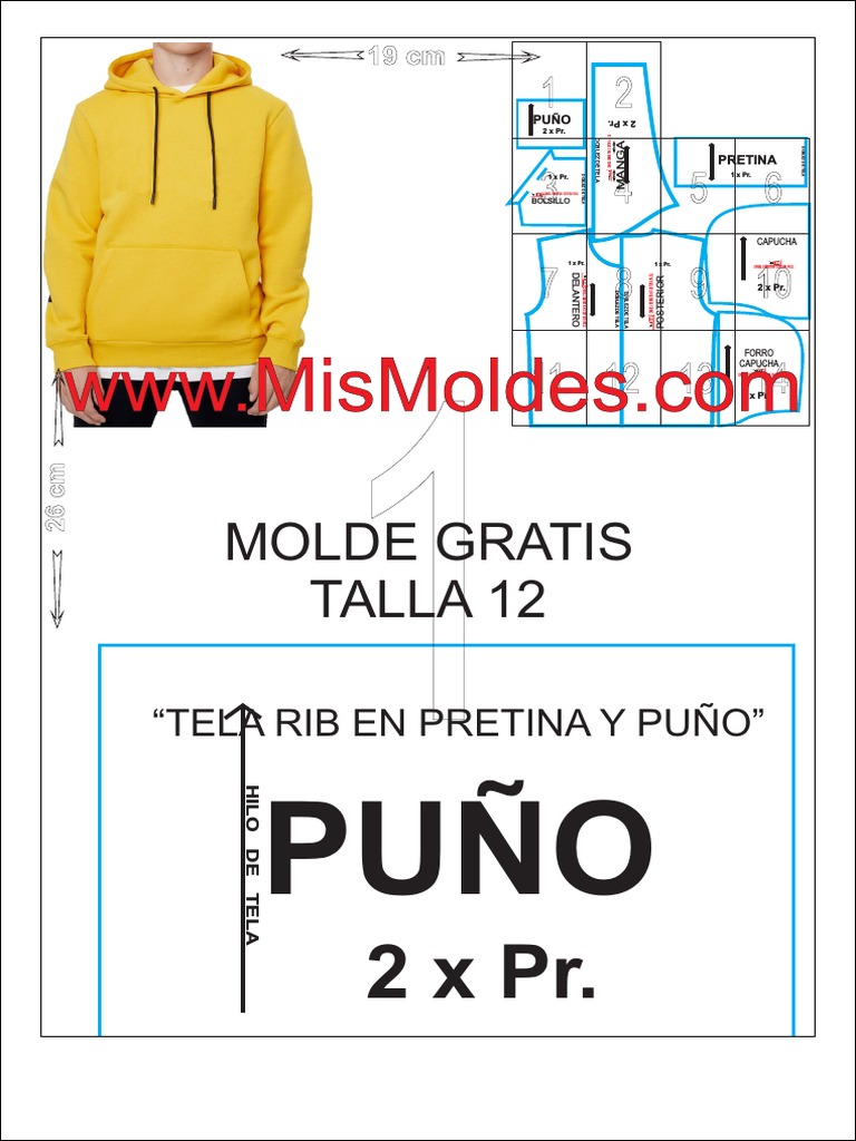Molde de Capucha Talla 12 Gratis | PDF