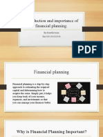 Introduction and Importance of Financial Planning, Keerthi