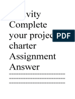 Activity Complete Your Project Charter Course 6