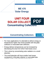 Unit Four Solar Collectors Concentrating