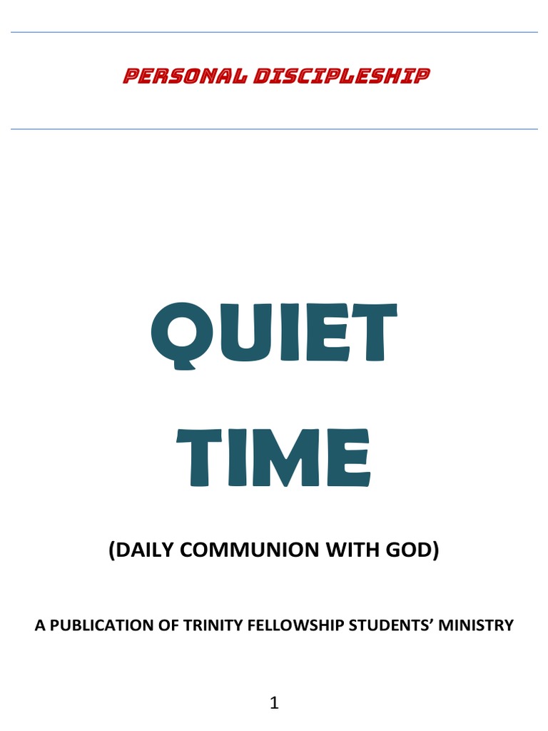 Quiet Time PDF Prayer Disciplines