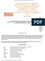 La Situacion de La Pesca y Acuicultura en Guatemala