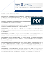 30 DE MARÇO DE 2020 - #062 - JABOATÃO DOS GUARARAPES (Edição Extraordinária) ESTADO DE CALAMIDADE