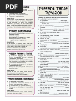 Present Tenses Worksheet