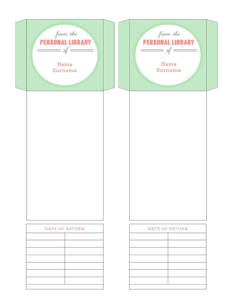 Printable Library Card English | PDF | Poetry