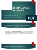 MODELOS DE EVALUACIÓN PSICOLÓGICA Presentacion