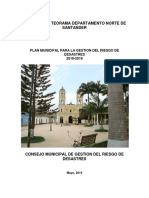 Plan Municipal de La Gestion Del Riesgo de Desastres 2016-2019