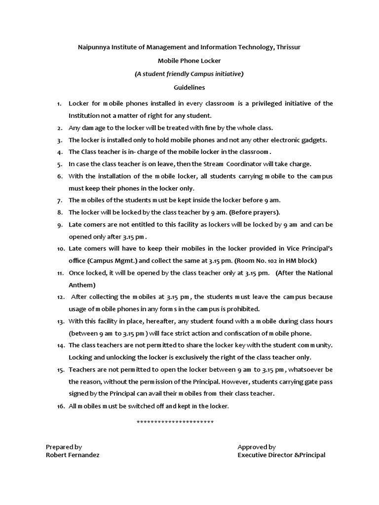 Mobile Locker Guidelines Pdf