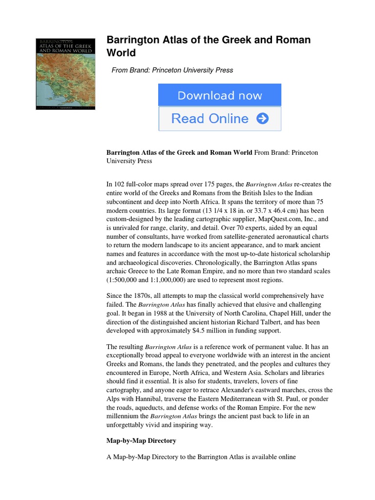 Barrington Atlas of The Greek and Roman World | PDF | Cartography | Books