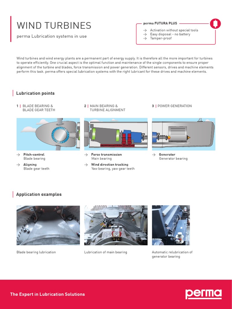 Perma Industry Flyer WIND TURBINES en 117535 PDF Bearing