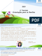 1o Periodo Orientacoes para As Familias Acolhida e Estimulos em Casa