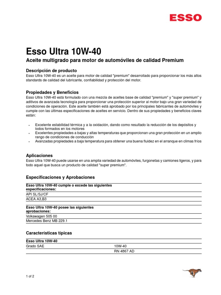 Ultra 10w-40 | PDF