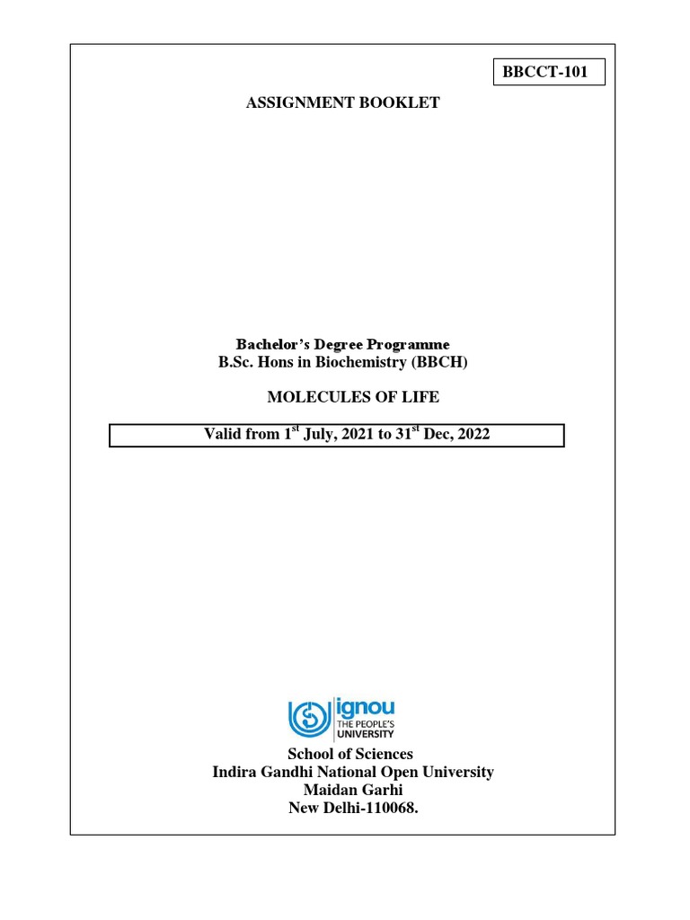 BBCCT-101 Assignment Guide 2025 | PDF | Biology | Acid