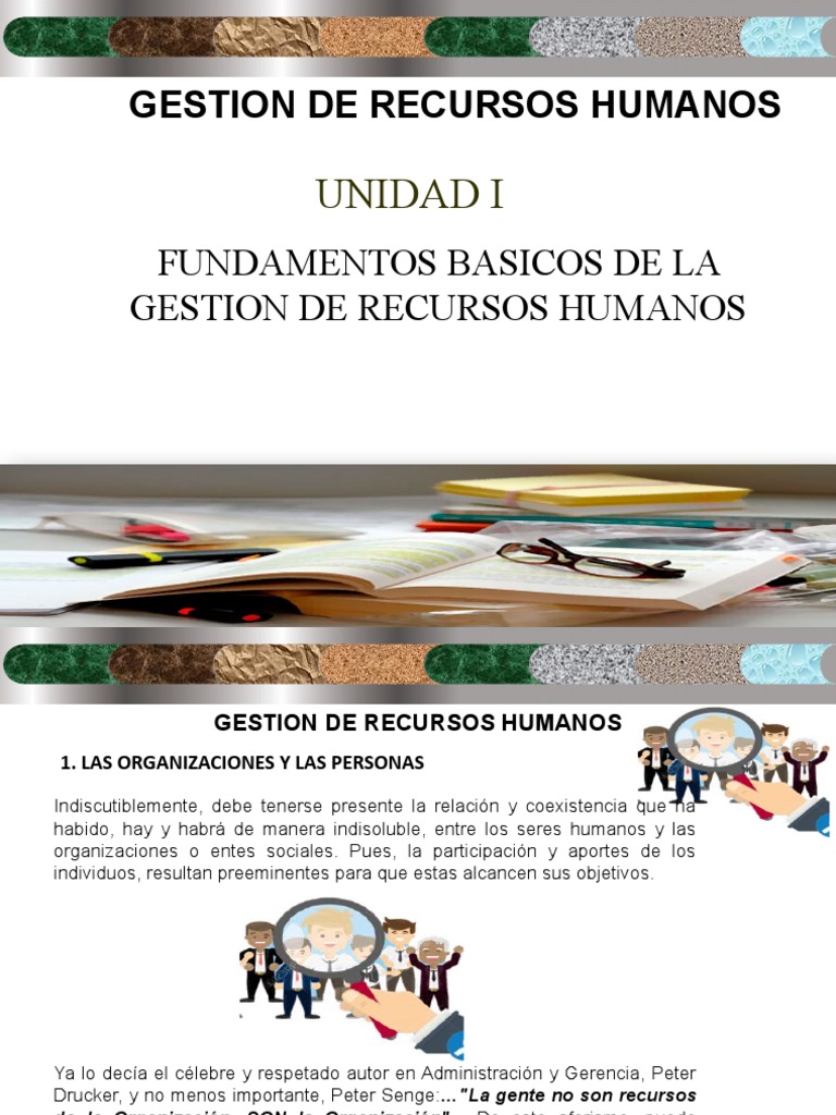 Unidad I Fundamentos Básicos de La Gestión de Recusos Humanos ...