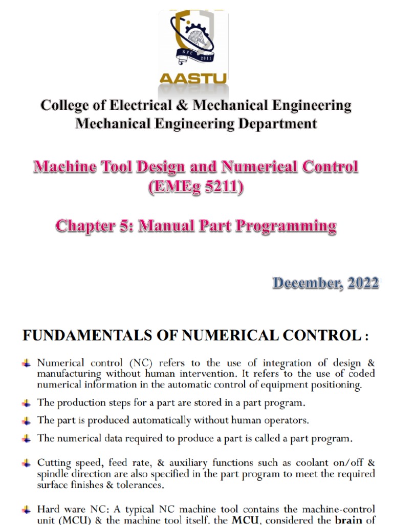 Chapter 5 Program Pdf Numerical Control Secondary Sector Of The