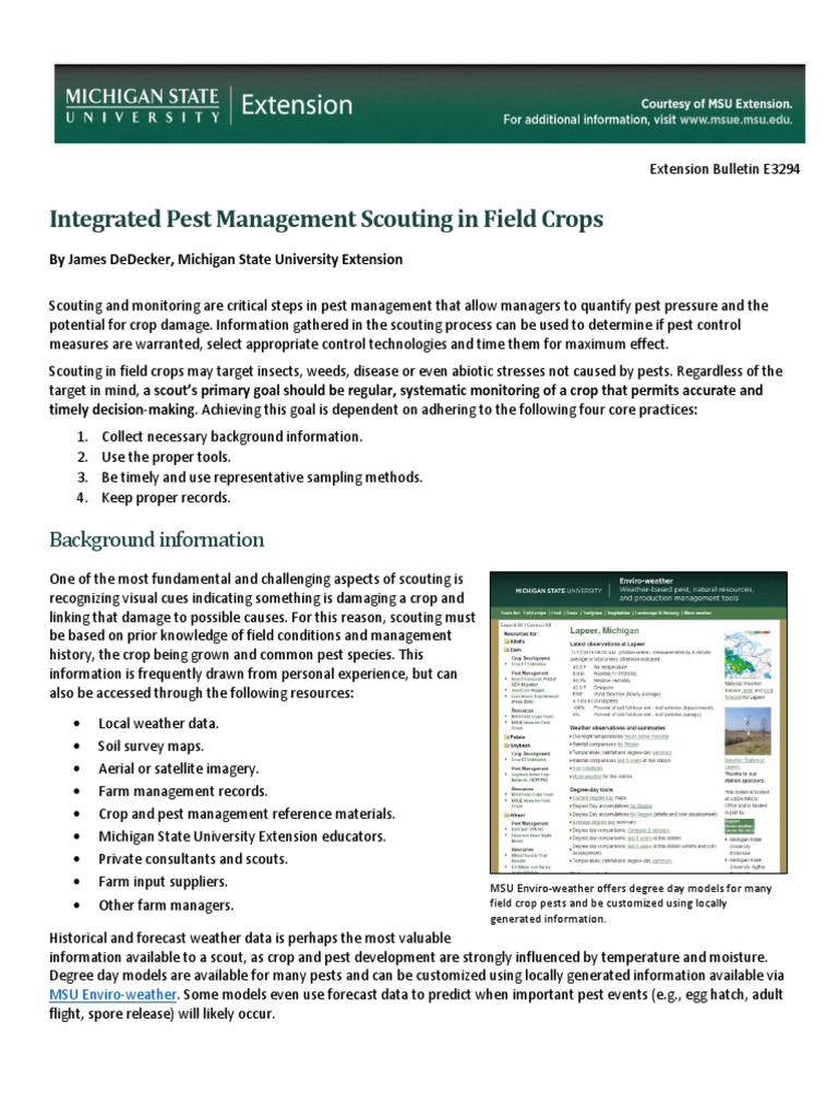 Integrated Pest Management Scouting Guide | PDF | Pest (Organism ...