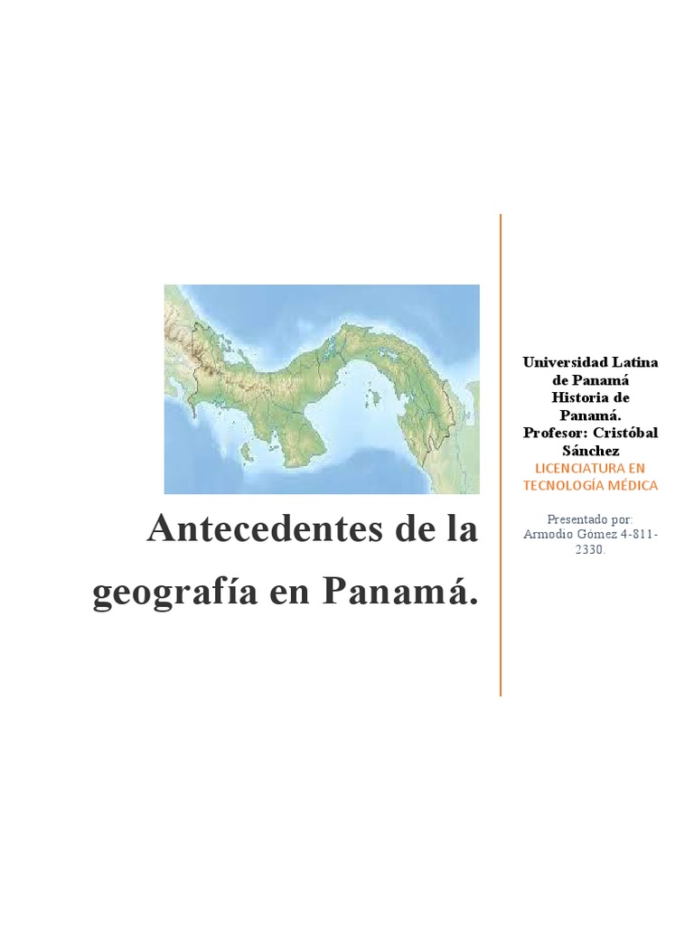 Antecedentes de La Geografía en Panamá | PDF | Geografía | Panamá, image size:768x1024
