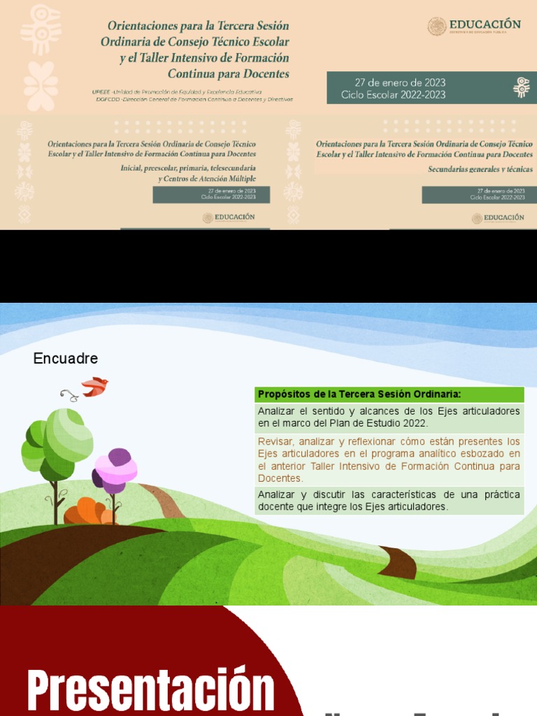 Presentación de Los 7 Ejes Articuladores de La NEM | PDF | Inclusión ...