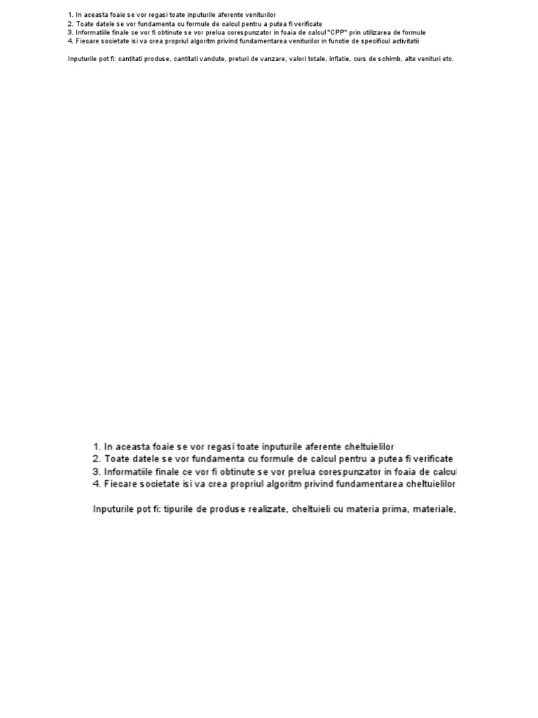 Proiectii Financiare | PDF