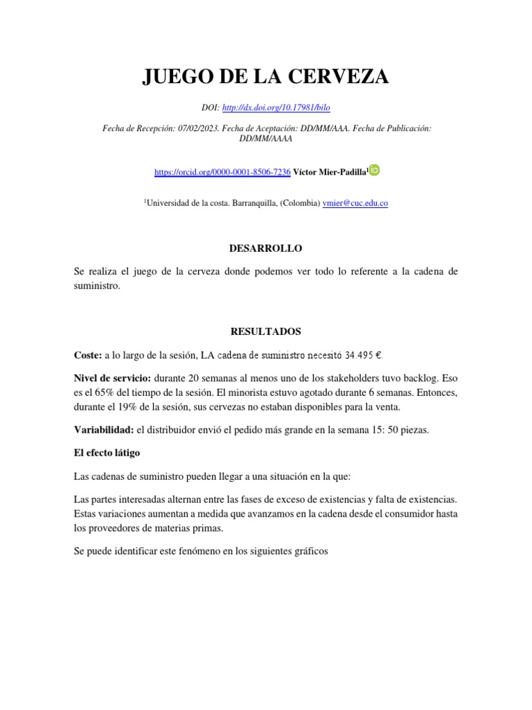 Juego de La Cerveza PDF