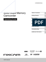 Solid-State Memory Camcorder: Operating Guide