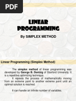 LMS - Linear Programming (Simplex Method) ACC 421