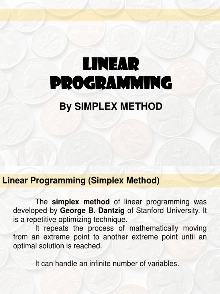 LMS - Linear Programming (Simplex Method) ACC 421 | PDF | Mathematical ...